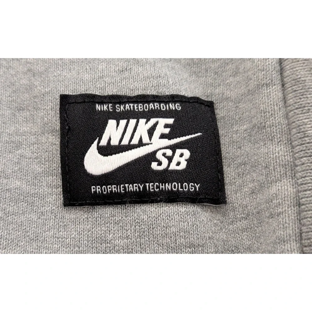 Nike SB Sweatshirt Gray Spell Out Pullover Skateboarding Men's Large L *READ*